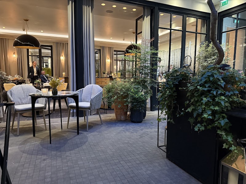 Garden terrace, lush greenery
