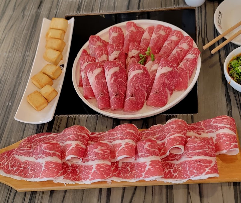 Fresh marbled meat cuts