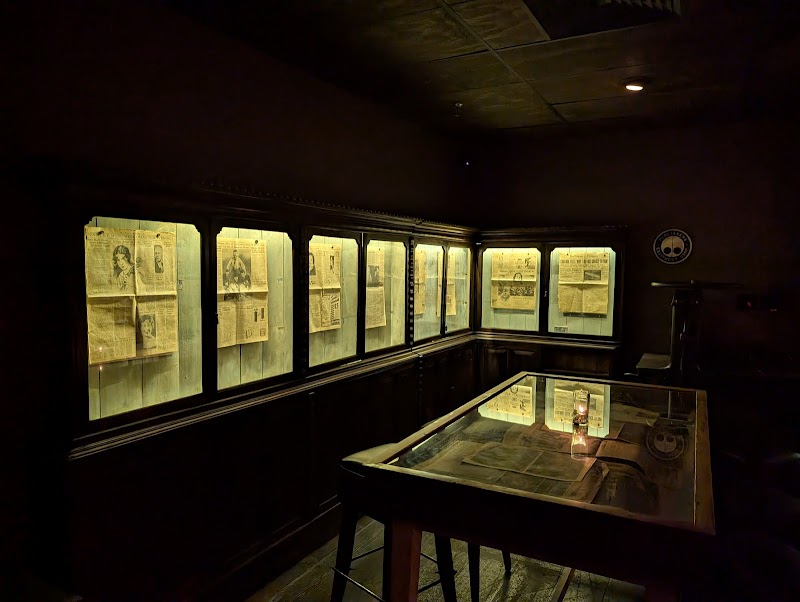 Dimly lit archive room