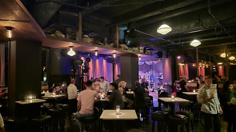 Dimly lit, live music
