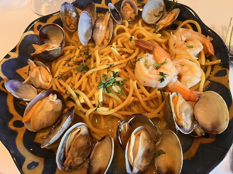 Clams and shrimp pasta