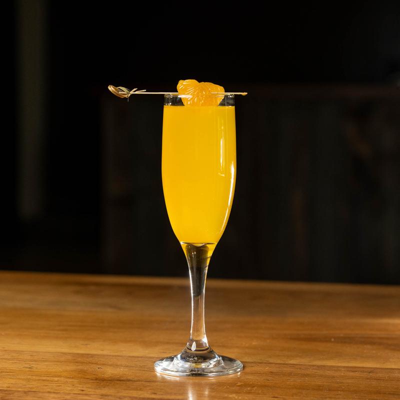 Bright mimosa, ready to sip
