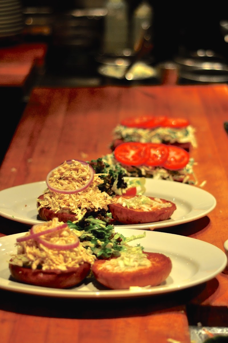 Hearty plates, lively bar