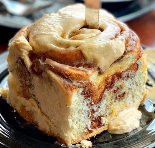 Fresh-baked cinnamon roll