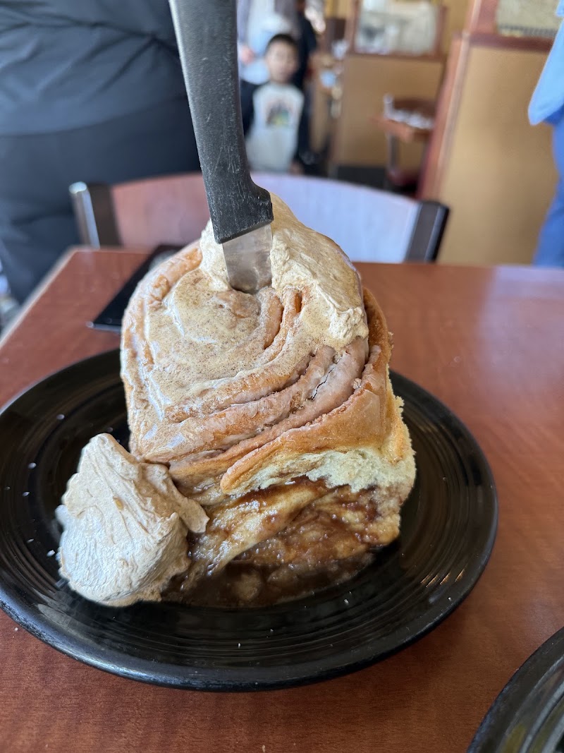 Towering in-house cinnamon roll