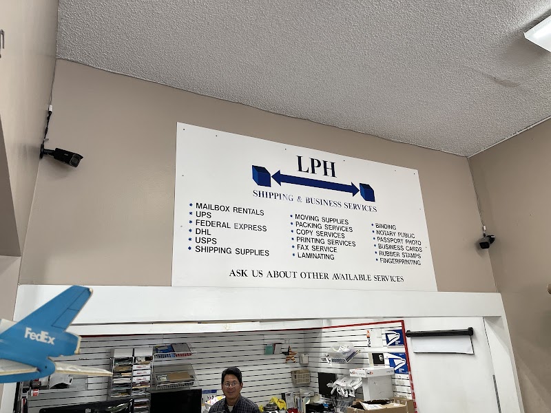 Full-service shipping counter inside