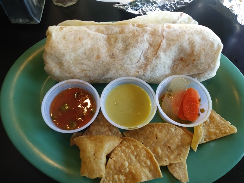 Burrito with house salsas