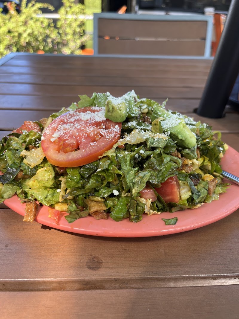 Fresh salad, patio dining