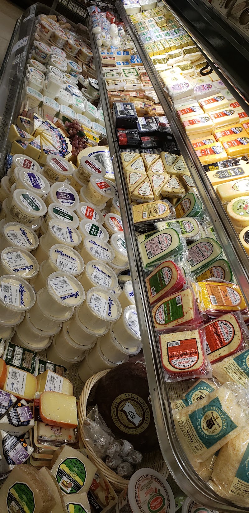 Artisan cheeses, wall to wall