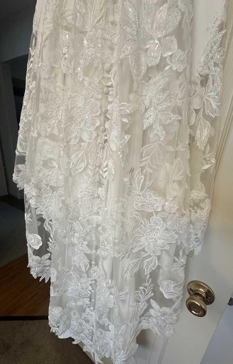 Delicate lace gown restored