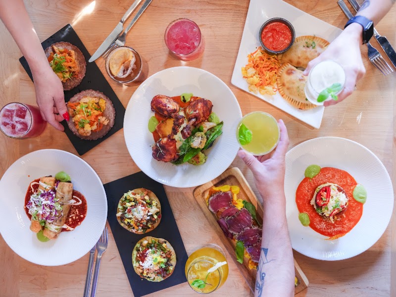 Sharing plates, lively gathering