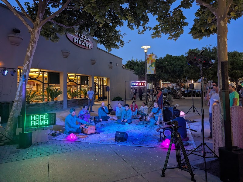 Live cultural performance at dusk