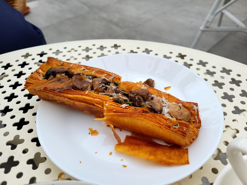 Flaky savory mushroom tart