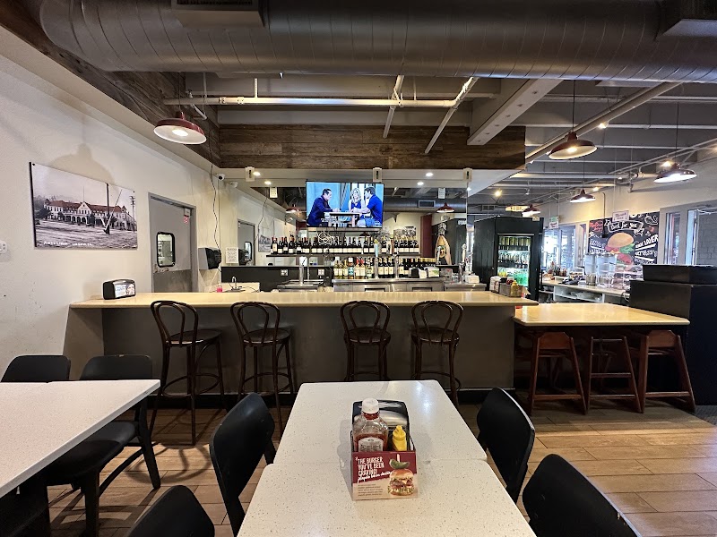 Bar seating, relaxed dining
