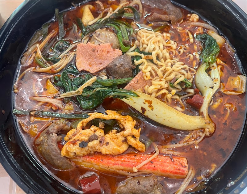 Bold mala broth, packed