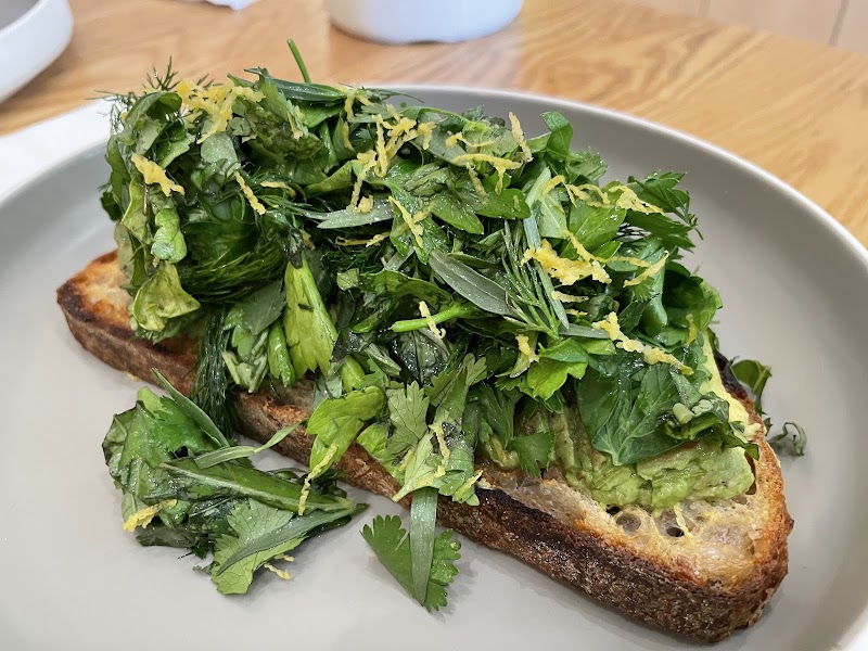 Herb-topped avocado toast