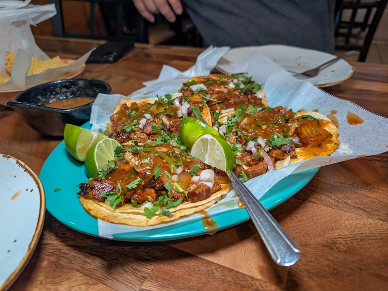 Al pastor tacos, loaded