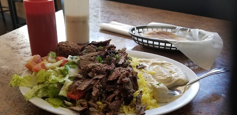 Generous shawarma plate, fresh sides