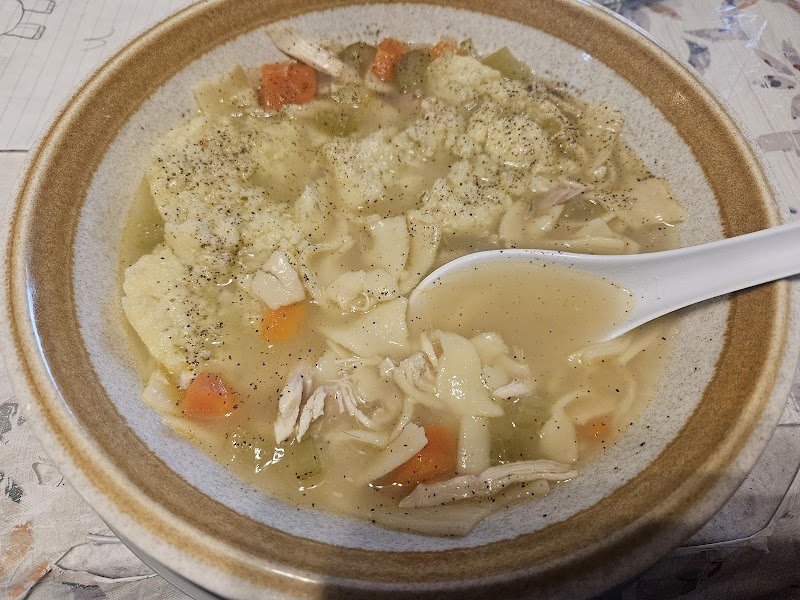 Hearty chicken noodle soup