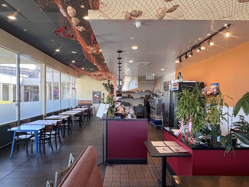 Cozy seafood restaurant interior