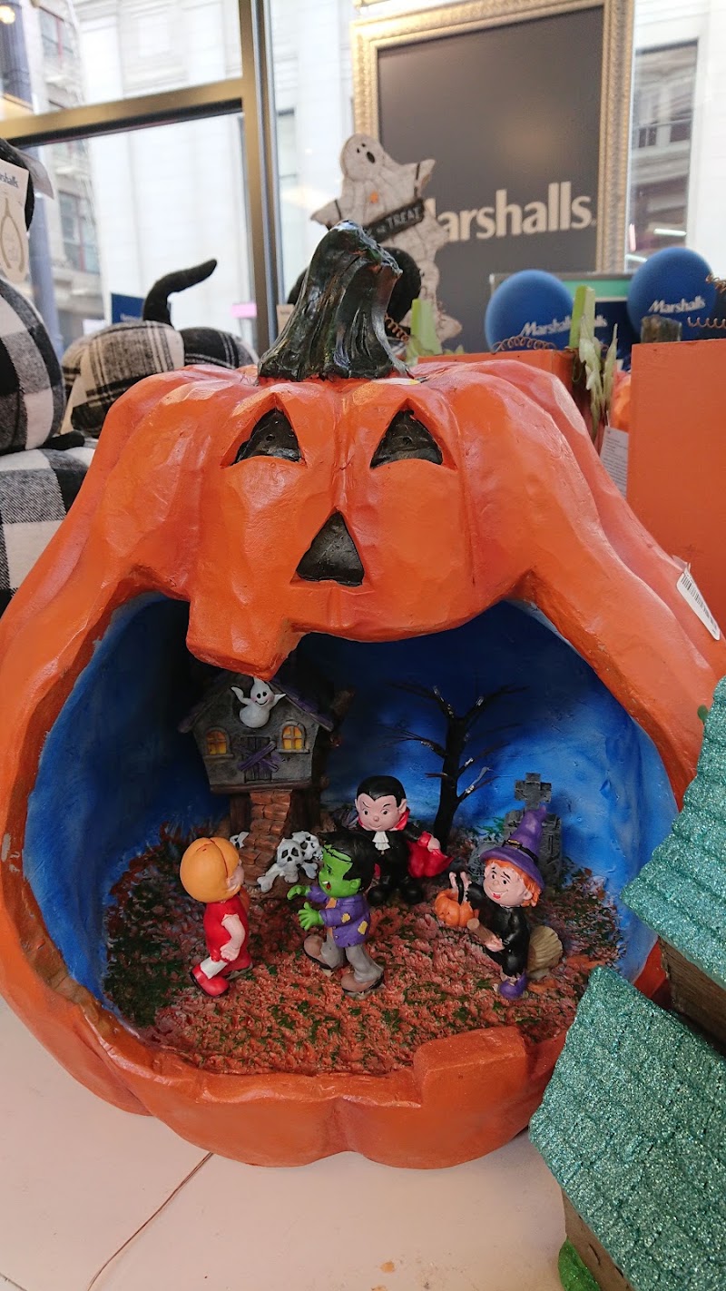 Festive Halloween décor display