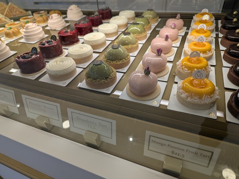 French pastries beautifully arranged