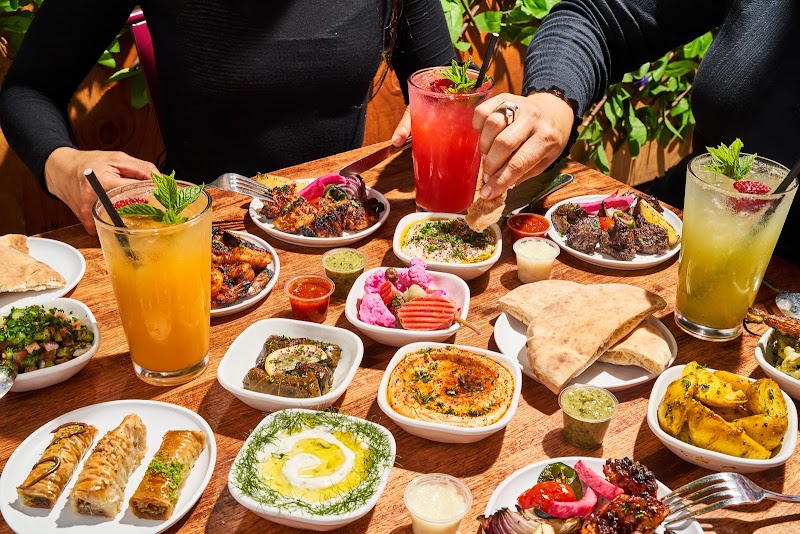 Vibrant spread, fresh drinks