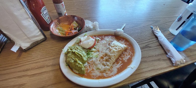 Hearty enchilada plate served