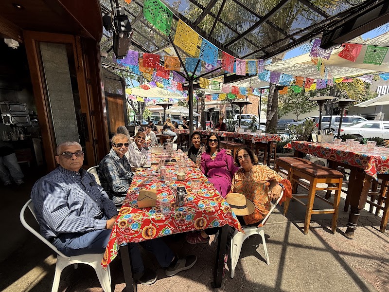 Family lunch on patio