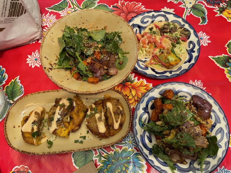 Vibrant Latin small plates spread