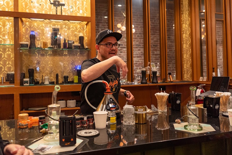 Budtender at consumption bar