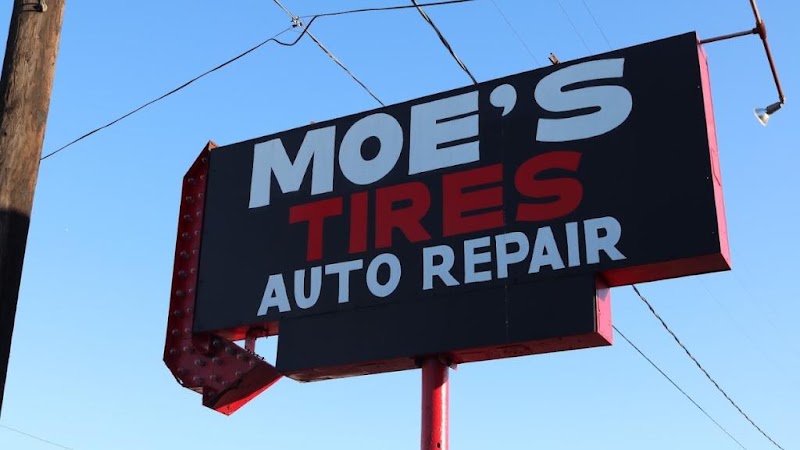 Bold signage, clear skies