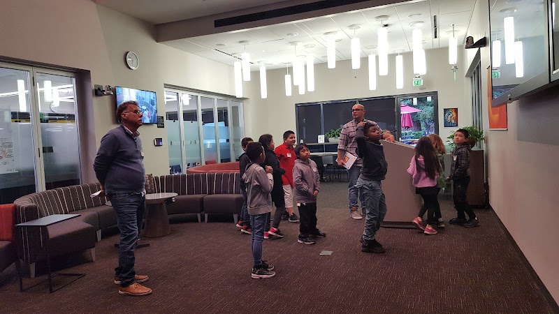 Kids exploring Mozilla lobby