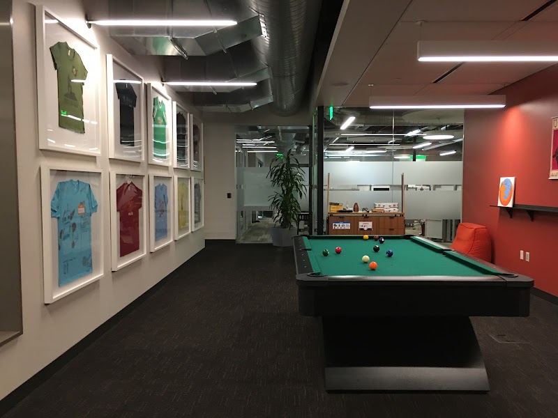 Pool table and gallery wall