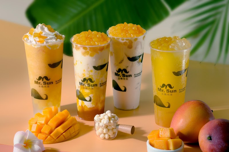 Fresh mango boba lineup
