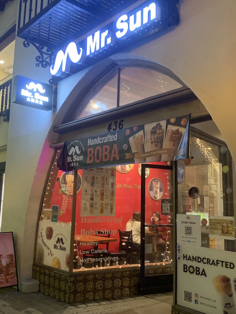 Handcrafted boba shop entrance