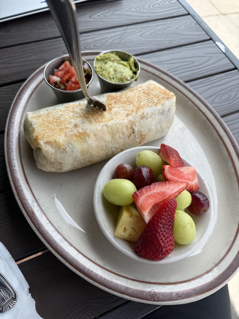 Burrito with fresh fruit