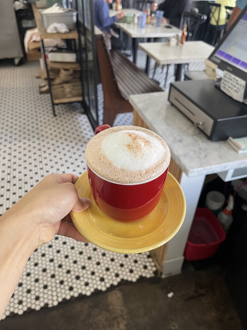 Frothy chai latte crafted fresh