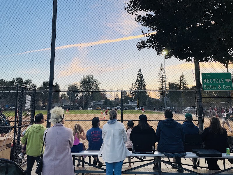 Baseball at golden hour