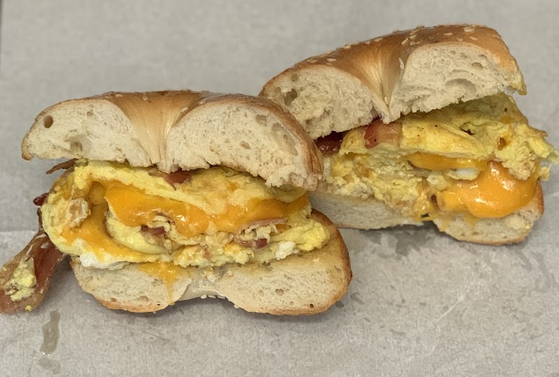 Fresh egg bagel sandwich