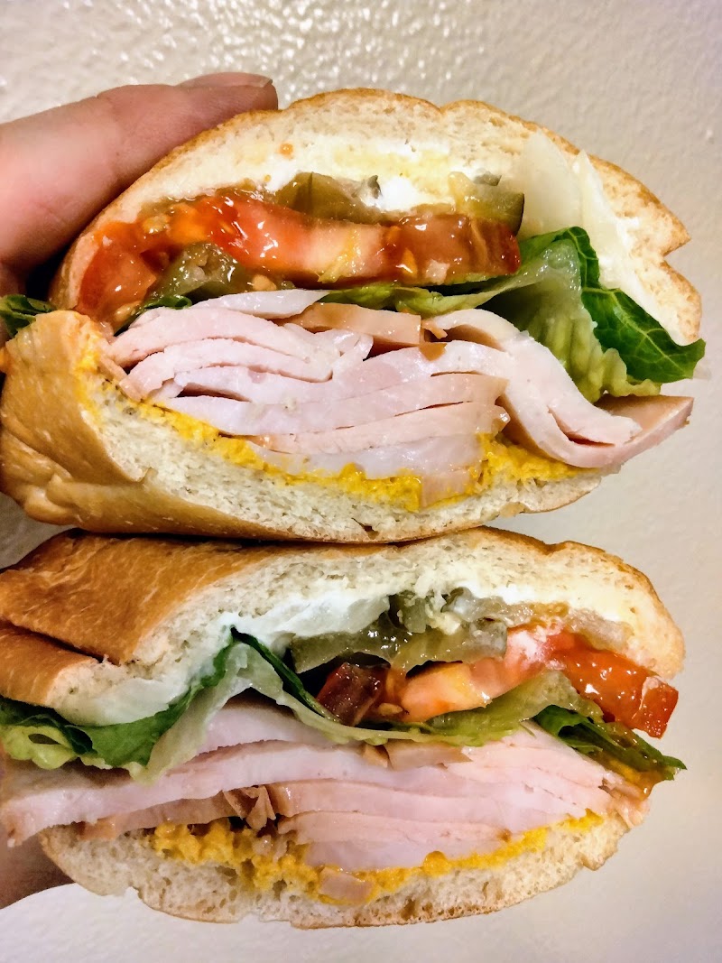 Stuffed turkey bagel sandwich