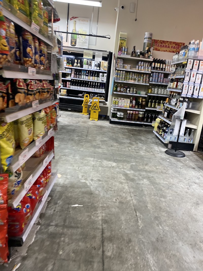 Japanese snacks and sake aisle