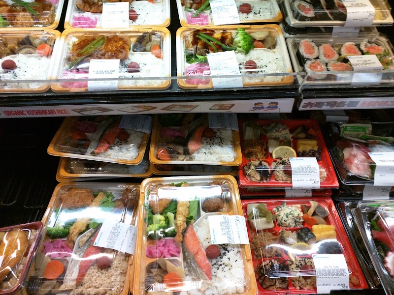 Ready-made bento boxes displayed