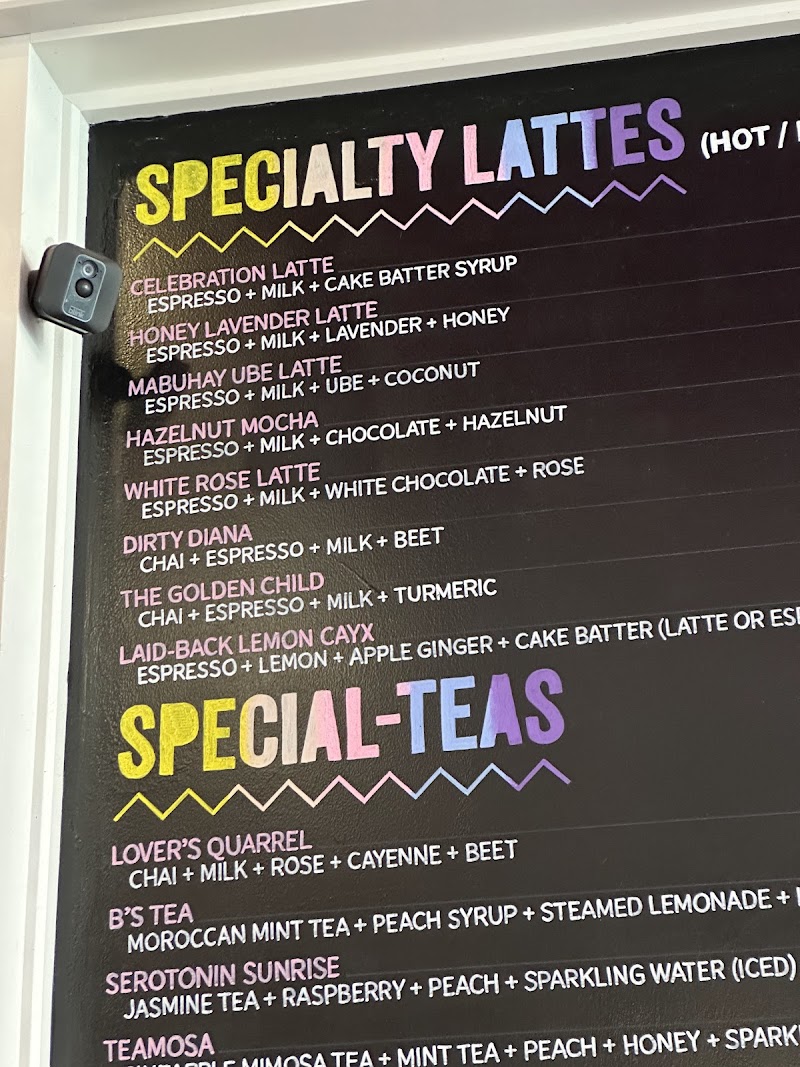 Creative specialty lattes and teas