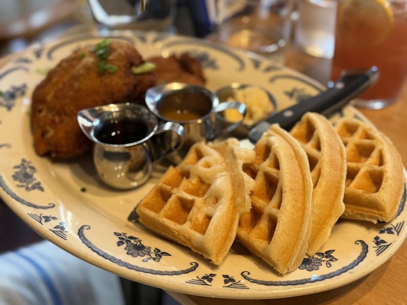 Crispy chicken and waffles