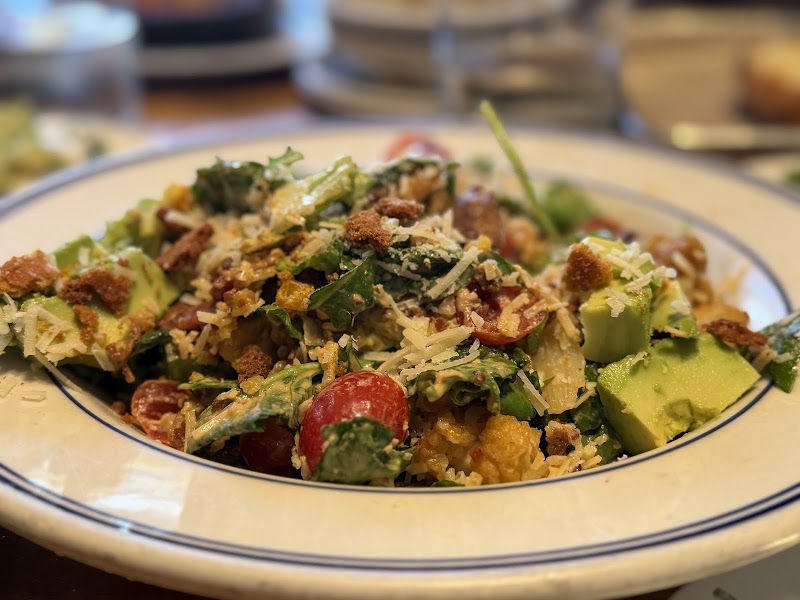 Fresh avocado Caesar salad