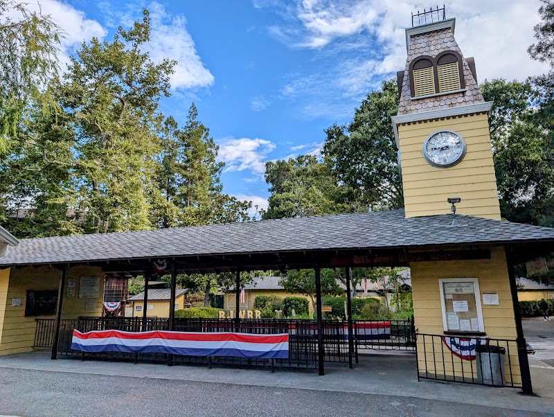 Charming station clock tower