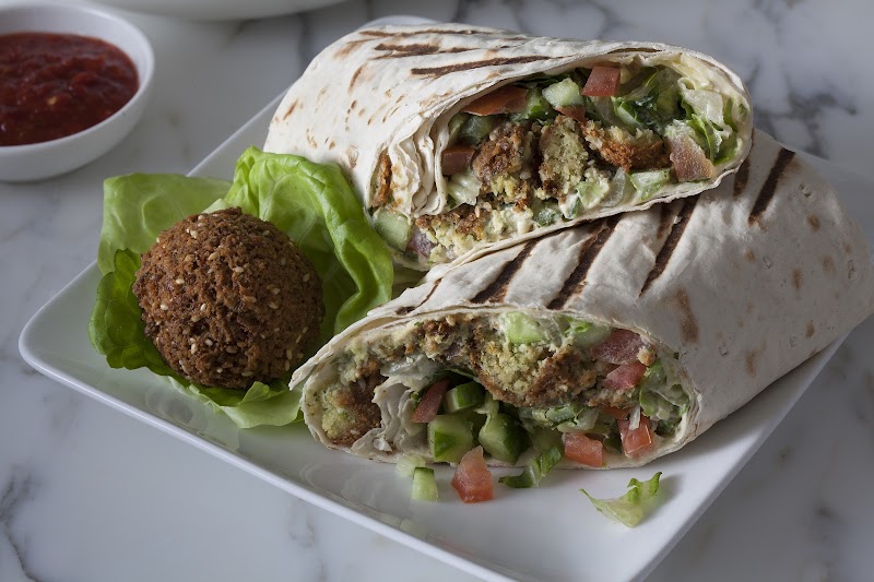 Crispy falafel wrap, grilled