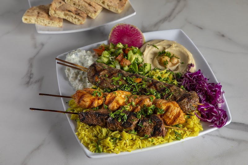 Mixed kebab plate, fully loaded