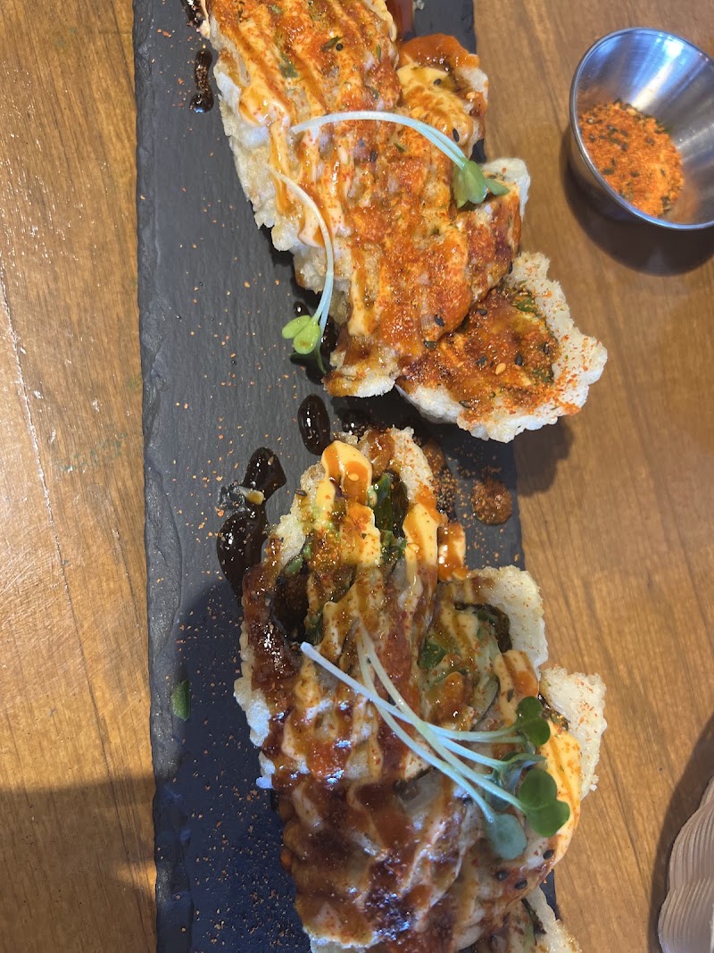 Baked roll, rich sauces